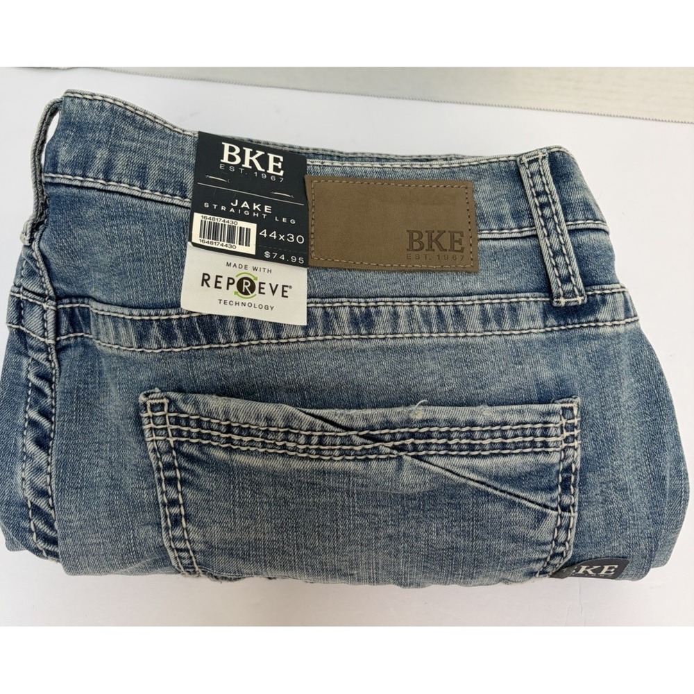 BKE NWT Jake Straight Jeans Light Wash Superior Stretch Repreve Technology 44x30